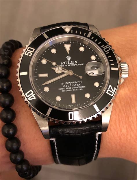 rolex submariner leather band